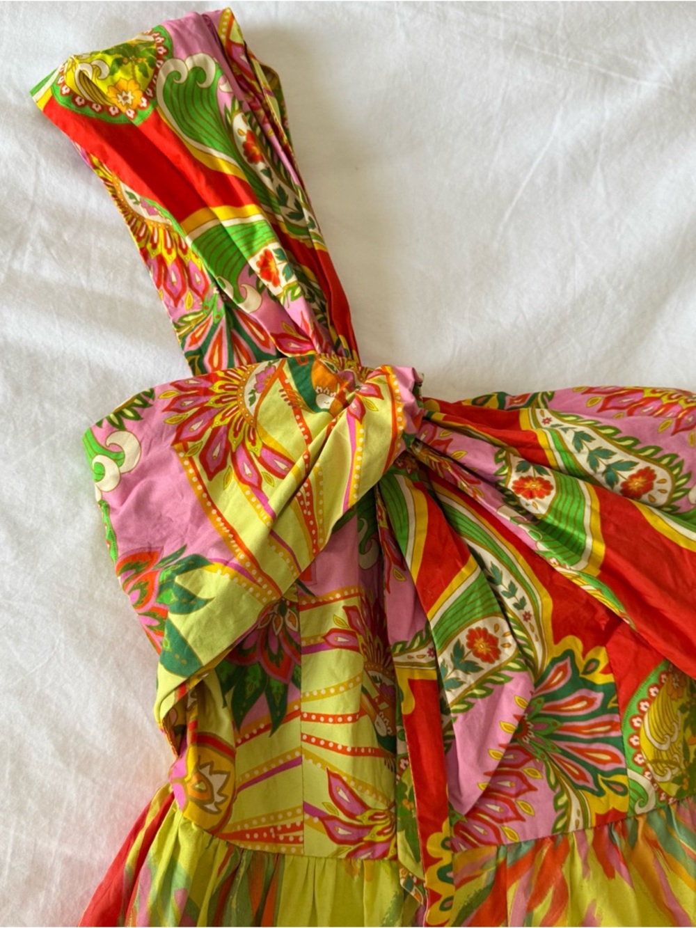 Farm Rio Mixed Prints One-Shoulder Dress Size XS - Picture 4 of 13